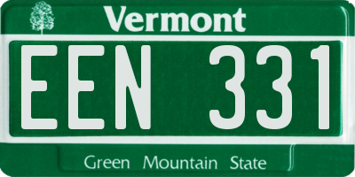 VT license plate EEN331