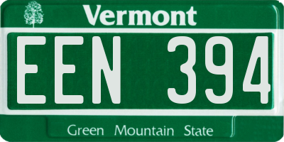 VT license plate EEN394