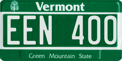 VT license plate EEN400
