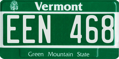 VT license plate EEN468