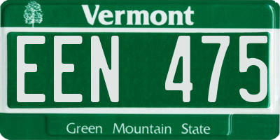 VT license plate EEN475