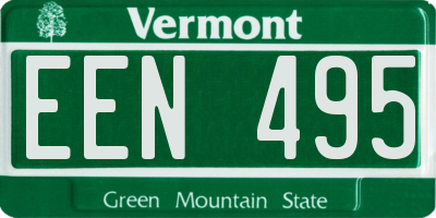 VT license plate EEN495