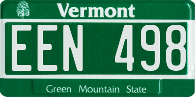 VT license plate EEN498
