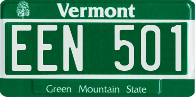 VT license plate EEN501