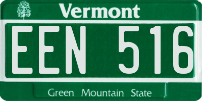 VT license plate EEN516