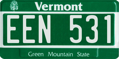 VT license plate EEN531