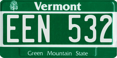 VT license plate EEN532