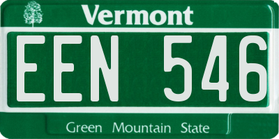VT license plate EEN546