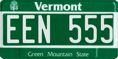 VT license plate EEN555