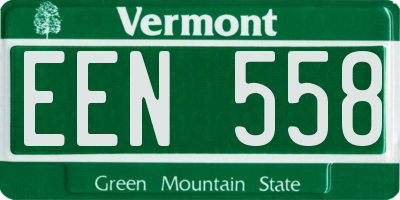 VT license plate EEN558