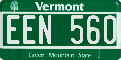 VT license plate EEN560