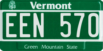 VT license plate EEN570