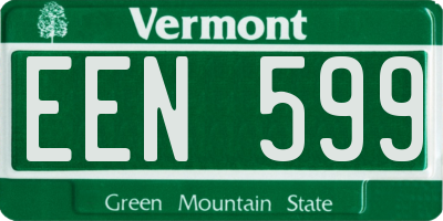 VT license plate EEN599