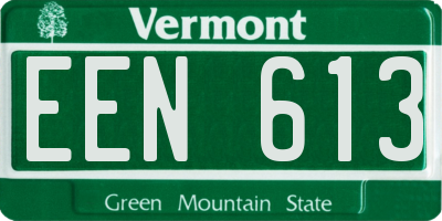 VT license plate EEN613