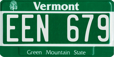 VT license plate EEN679