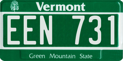 VT license plate EEN731