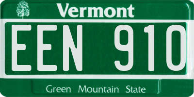 VT license plate EEN910
