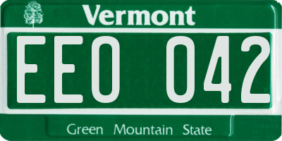 VT license plate EEO042