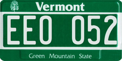 VT license plate EEO052