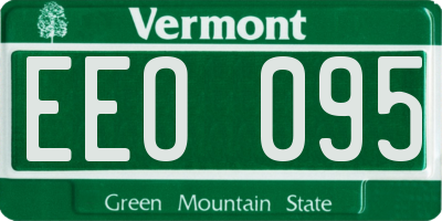 VT license plate EEO095