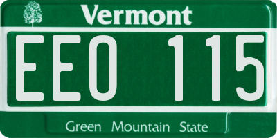 VT license plate EEO115