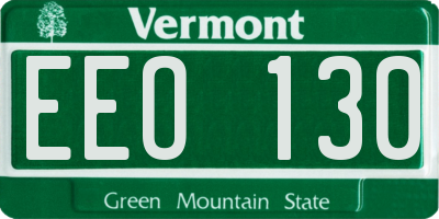 VT license plate EEO130