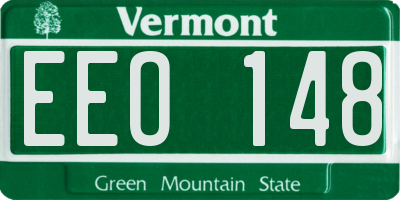 VT license plate EEO148