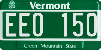 VT license plate EEO150