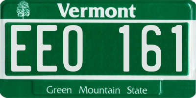 VT license plate EEO161
