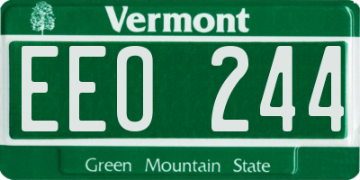 VT license plate EEO244
