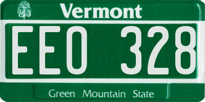 VT license plate EEO328