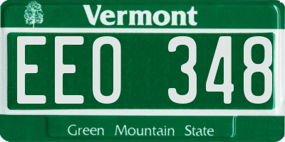 VT license plate EEO348