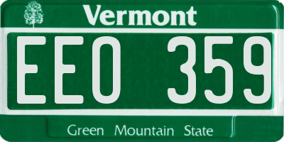 VT license plate EEO359