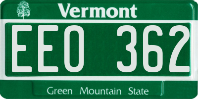 VT license plate EEO362