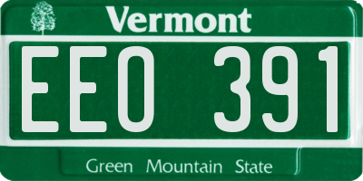 VT license plate EEO391