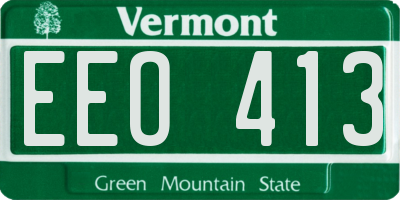 VT license plate EEO413