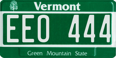 VT license plate EEO444