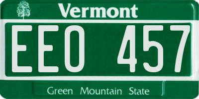 VT license plate EEO457