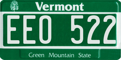 VT license plate EEO522