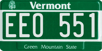 VT license plate EEO551