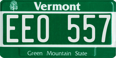 VT license plate EEO557
