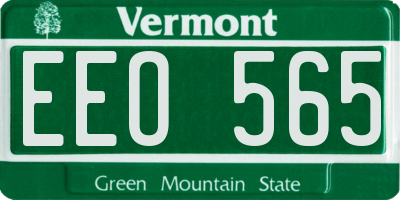 VT license plate EEO565