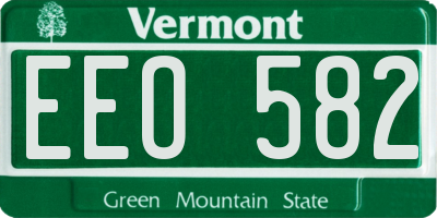 VT license plate EEO582