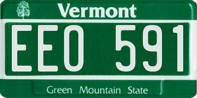 VT license plate EEO591