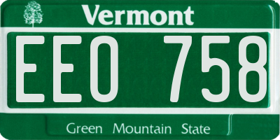 VT license plate EEO758