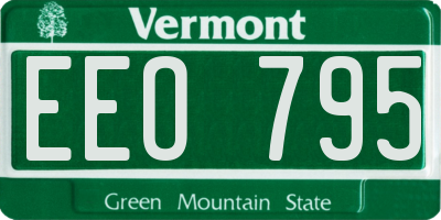 VT license plate EEO795