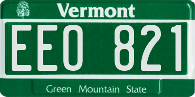 VT license plate EEO821