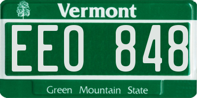 VT license plate EEO848