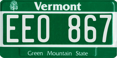 VT license plate EEO867