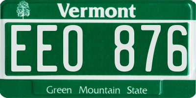 VT license plate EEO876